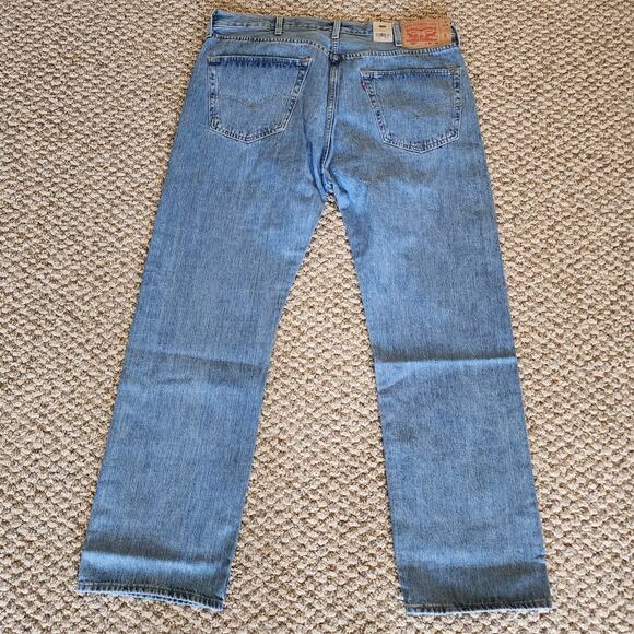 Levi's 501 Jeans Men's 40x32 Blue Original Premium Straight Button Fly Cowboy - Picture 7 of 12